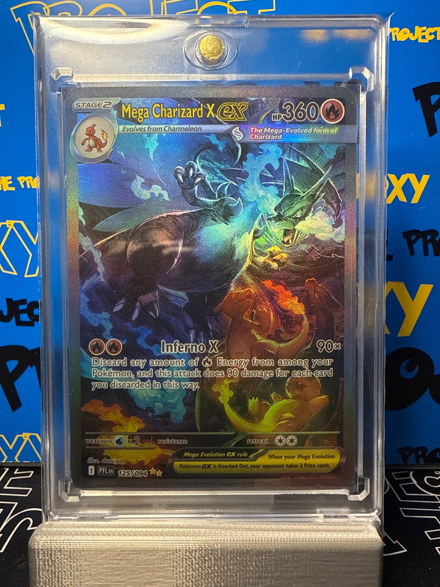 The Proxy Project Presents: Pokemon Mega Charizard X EX SIR 125/094 Phantasmal Flames 125/094